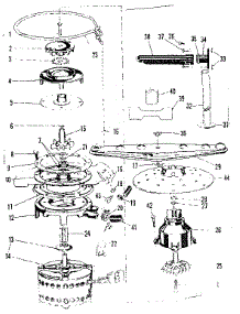 Motor, Heater & Spray Arm Details parts for Kenmore Dishwasher 587.71500 (58771500, 587 71500) from AppliancePartsPros.com