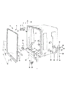 Tub Details parts for Kenmore Dishwasher 587.71500 (58771500, 587 71500) from AppliancePartsPros.com