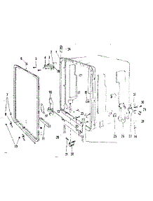 Tub Details parts for Kenmore Dishwasher 587.71501 (58771501, 587 71501) from AppliancePartsPros.com