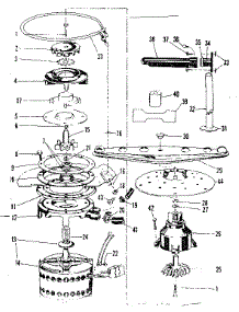 Motor, Heater & Spray Arm Details parts for Kenmore Dishwasher 587.71501 (58771501, 587 71501) from AppliancePartsPros.com