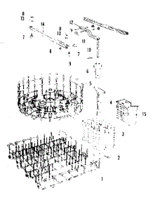 Rack Assemblies parts for Kenmore Dishwasher 587.71521 (58771521, 587 71521) from AppliancePartsPros.com