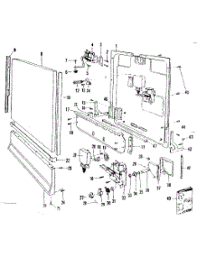 Door & Access Panel Details parts for Kenmore Dishwasher 587.71521 (58771521, 587 71521) from AppliancePartsPros.com