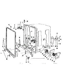 Tub Details parts for Kenmore Dishwasher 587.71521 (58771521, 587 71521) from AppliancePartsPros.com