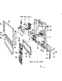 Door parts for Kenmore Dishwasher 587.715410 (587715410, 587 715410) from AppliancePartsPros.com