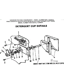 Detergent Cup parts for Kenmore Dishwasher 587.715410 (587715410, 587 715410) from AppliancePartsPros.com