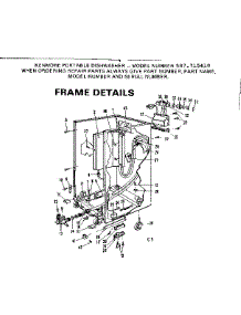 Frame parts for Kenmore Dishwasher 587.715410 (587715410, 587 715410) from AppliancePartsPros.com
