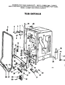 Tub Assembly parts for Kenmore Dishwasher 587.715410 (587715410, 587 715410) from AppliancePartsPros.com