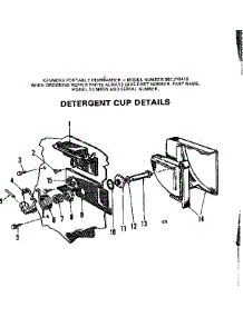 Detergent Cup Details parts for Kenmore Dishwasher 587.715413 (587715413, 587 715413) from AppliancePartsPros.com