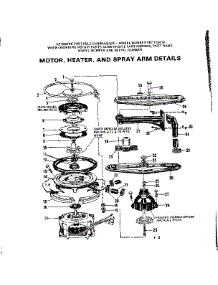 Motor Heater & Spray Arm Details parts for Kenmore Dishwasher 587.715413 (587715413, 587 715413) from AppliancePartsPros.com