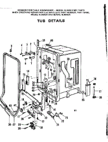 Tub Details parts for Kenmore Dishwasher 587.715413 (587715413, 587 715413) from AppliancePartsPros.com