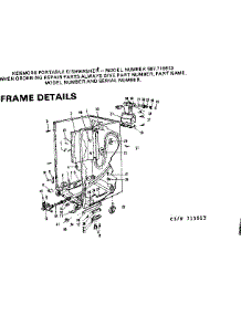 Frame Details parts for Kenmore Dishwasher 587.715613 (587715613, 587 715613) from AppliancePartsPros.com
