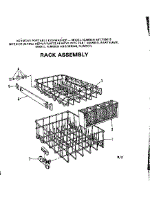 Rack Assembly parts for Kenmore Dishwasher 587.715613 (587715613, 587 715613) from AppliancePartsPros.com