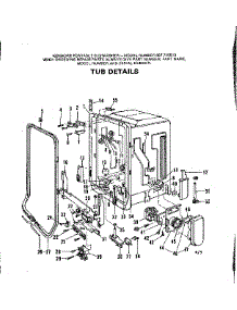 Tub Details parts for Kenmore Dishwasher 587.715613 (587715613, 587 715613) from AppliancePartsPros.com