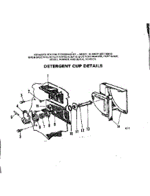 Detergent Cup Details parts for Kenmore Dishwasher 587.715613 (587715613, 587 715613) from AppliancePartsPros.com