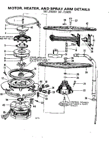 Motor,Heater,& Spray Arm Details parts for Kenmore Dishwasher 587.715830 (587715830, 587 715830) from AppliancePartsPros.com