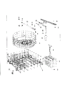 Rack Assemblies parts for Kenmore Dishwasher 587.716000 (587716000, 587 716000) from AppliancePartsPros.com