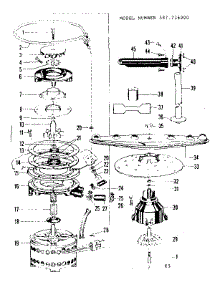 Motor, Heater, And Spray Arm Details parts for Kenmore Dishwasher 587.716000 (587716000, 587 716000) from AppliancePartsPros.com