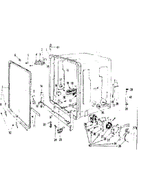 Tub Details parts for Kenmore Dishwasher 587.716000 (587716000, 587 716000) from AppliancePartsPros.com