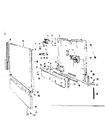 Door Details parts for Kenmore Dishwasher 587.71620 (58771620, 587 71620) from AppliancePartsPros.com