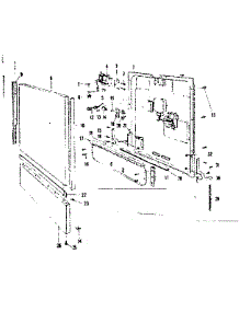 Door Details parts for Kenmore Dishwasher 587.71641 (58771641, 587 71641) from AppliancePartsPros.com