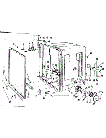 Tub Details parts for Kenmore Dishwasher 587.71641 (58771641, 587 71641) from AppliancePartsPros.com