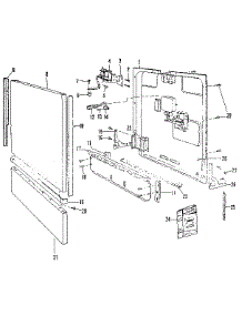 Door Details parts for Kenmore Dishwasher 587.71790 (58771790, 587 71790) from AppliancePartsPros.com