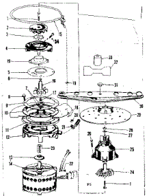 Motor, Heater, And Spray Arm Details parts for Kenmore Dishwasher 587.718000 (587718000, 587 718000) from AppliancePartsPros.com