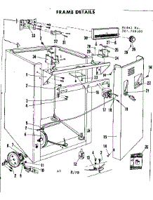 Frame Details parts for Kenmore Dishwasher 587.718100 (587718100, 587 718100) from AppliancePartsPros.com