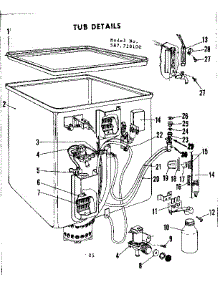 Tub Details parts for Kenmore Dishwasher 587.718100 (587718100, 587 718100) from AppliancePartsPros.com