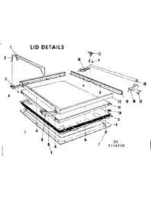 Lid Details parts for Kenmore Dishwasher 587.718100 (587718100, 587 718100) from AppliancePartsPros.com