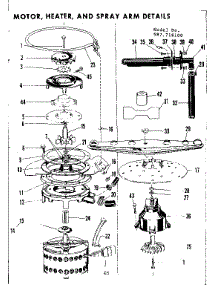 Motor, Heater, And Spray Arm Details parts for Kenmore Dishwasher 587.718100 (587718100, 587 718100) from AppliancePartsPros.com