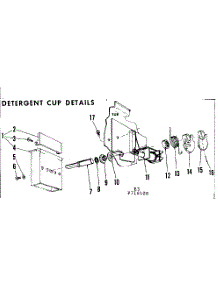 Detergent Cup Details parts for Kenmore Dishwasher 587.718100 (587718100, 587 718100) from AppliancePartsPros.com