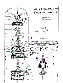 Motor-Heater & Spray Arm Details parts for Kenmore Dishwasher 587.718200 (587718200, 587 718200) from AppliancePartsPros.com