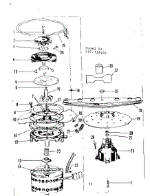 Motor, Heater, And Spray Arm Details parts for Kenmore Dishwasher 587.718201 (587718201, 587 718201) from AppliancePartsPros.com