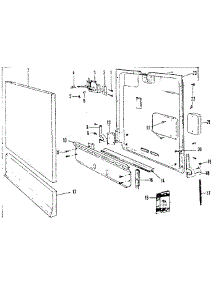 Door & Access Panel Details parts for Kenmore Dishwasher 587.718201 (587718201, 587 718201) from AppliancePartsPros.com