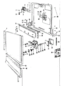 Door & Access Panel Details parts for Kenmore Dishwasher 587.718300 (587718300, 587 718300) from AppliancePartsPros.com