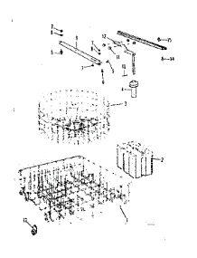 Rack Assemblies parts for Kenmore Dishwasher 587.718301 (587718301, 587 718301) from AppliancePartsPros.com