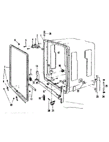 Tub Details parts for Kenmore Dishwasher 587.718400 (587718400, 587 718400) from AppliancePartsPros.com