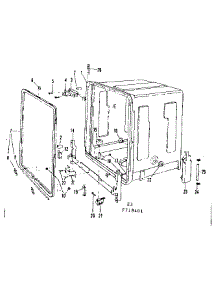 Tub Details parts for Kenmore Dishwasher 587.718401 (587718401, 587 718401) from AppliancePartsPros.com