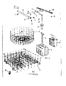 Rack Assemblies parts for Kenmore Dishwasher 587.718501 (587718501, 587 718501) from AppliancePartsPros.com