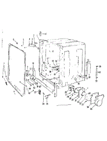 Tub Details parts for Kenmore Dishwasher 587.718601 (587718601, 587 718601) from AppliancePartsPros.com
