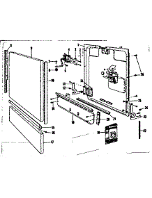 Door Details parts for Kenmore Dishwasher 587.71870 (58771870, 587 71870) from AppliancePartsPros.com