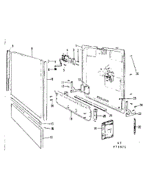 Door Details parts for Kenmore Dishwasher 587.71871 (58771871, 587 71871) from AppliancePartsPros.com