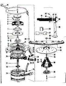 Motor Heater & Spray Arm Details parts for Kenmore Dishwasher 587.71880 (58771880, 587 71880) from AppliancePartsPros.com