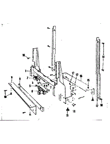 Frame Details parts for Kenmore Dishwasher 587.71880 (58771880, 587 71880) from AppliancePartsPros.com