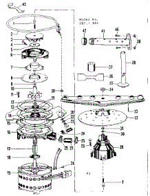 Motor, Heater, And Spray Arm Details parts for Kenmore Dishwasher 587.71881 (58771881, 587 71881) from AppliancePartsPros.com