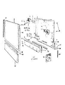 Door Details parts for Kenmore Dishwasher 587.71881 (58771881, 587 71881) from AppliancePartsPros.com