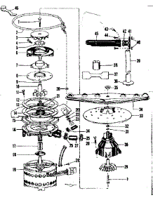 Motor Heater & Spray Arm Details parts for Kenmore Dishwasher 587.71890 (58771890, 587 71890) from AppliancePartsPros.com