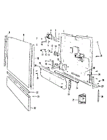 Door Details parts for Kenmore Dishwasher 587.71891 (58771891, 587 71891) from AppliancePartsPros.com