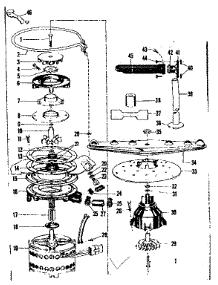 Motor Heater & Spray Arm Details parts for Kenmore Dishwasher 587.71900 (58771900, 587 71900) from AppliancePartsPros.com